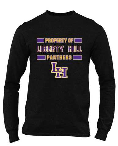 Liberty Hill Panthers LH Script Property Of Men's LS T-Shirt