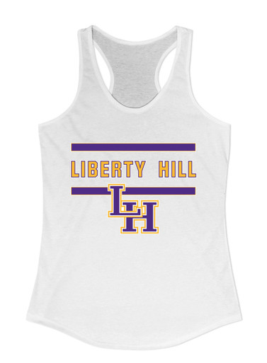 Liberty Hill Panthers LH Script Mascot #4 Women's Tank Top