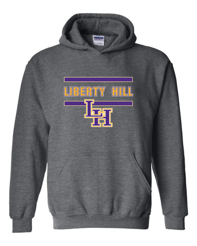 Liberty Hill Panthers LH Script Mascot #4 Men's Hoodie