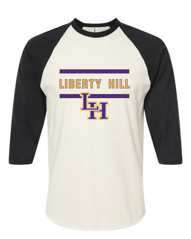 Liberty Hill Panthers LH Script Mascot #4 Men's Baseball T-Shirt