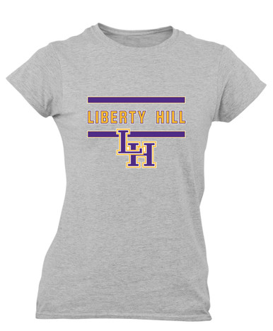 Liberty Hill Panthers LH Script Mascot #4 Women's Premium SS T-Shirt