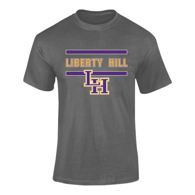 Liberty Hill Panthers LH Script Mascot #4 Men's SS T-Shirt