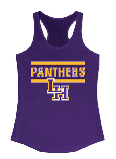 Liberty Hill Panthers LH Script Mascot #5 Women's Tank Top