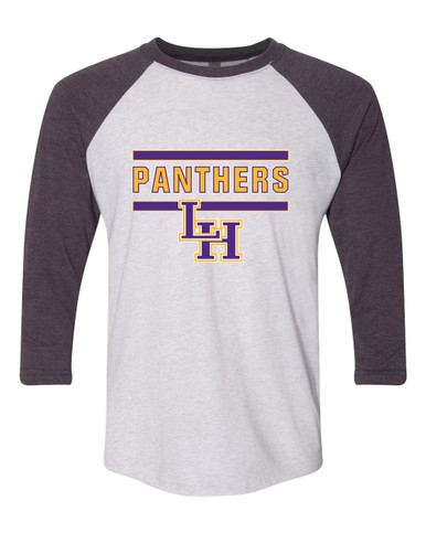 Liberty Hill Panthers LH Script Mascot #5 Women's Baseball T-Shirt