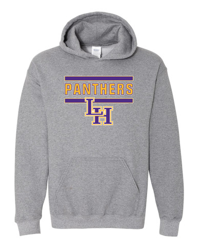 Liberty Hill Panthers LH Script Mascot #5 Men's Hoodie