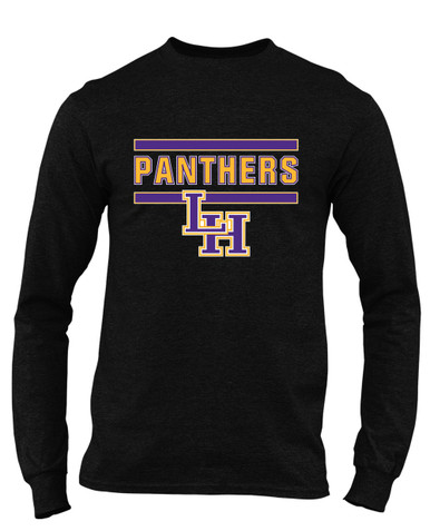 Liberty Hill Panthers LH Script Mascot #5 Men's Premium LS T-Shirt