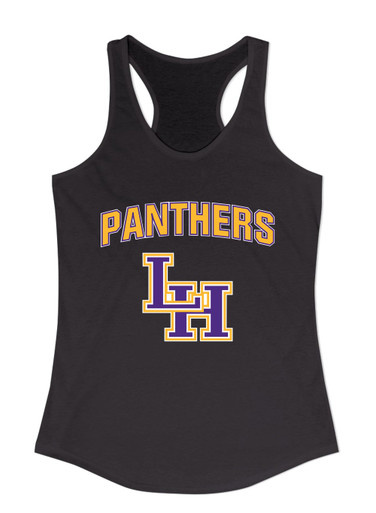 Liberty Hill Panthers LH Script Mascot #6 Women's Tank Top