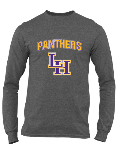 Liberty Hill Panthers LH Script Mascot #6 Men's Premium LS T-Shirt