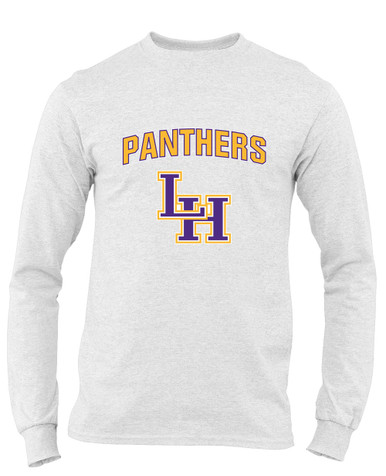 Liberty Hill Panthers LH Script Mascot #6 Men's LS T-Shirt