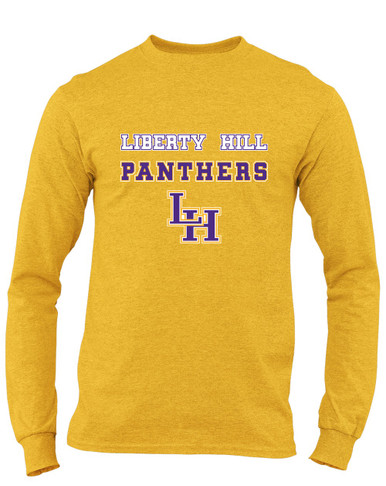 Liberty Hill Panthers LH Script Spirit Men's LS T-Shirt