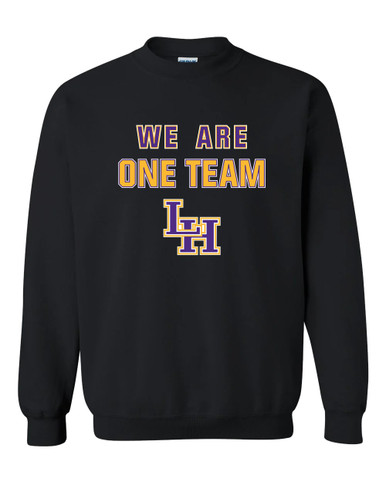 Liberty Hill Panthers LH Script We Are One Team Men's Sweatshirt