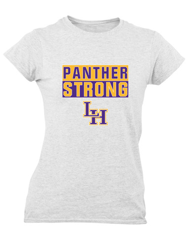 Liberty Hill Panthers LH Script Strong #1 Women's SS T-Shirt