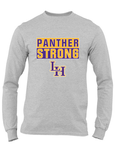 Liberty Hill Panthers LH Script Strong #1 Men's LS T-Shirt