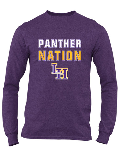 Liberty Hill Panthers LH Script Nation #2 Men's LS T-Shirt