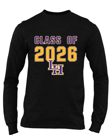 Liberty Hill Panthers LH Script Class of 2026 Men's LS T-Shirt