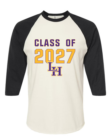 Liberty Hill Panthers LH Script Class of 2027 Men's Baseball T-Shirt