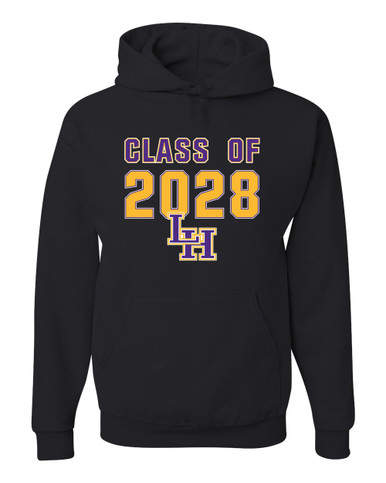 Liberty Hill Panthers LH Script Class of 2028 Men's Premium Hoodie