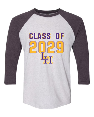 Liberty Hill Panthers LH Script Class of 2029 Men's Baseball T-Shirt