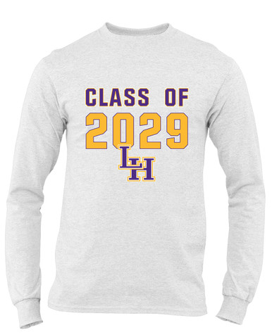 Liberty Hill Panthers LH Script Class of 2029 Men's LS T-Shirt