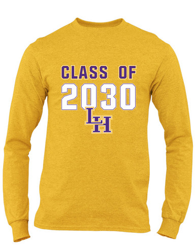 Liberty Hill Panthers LH Script Class of 2030 Men's LS T-Shirt