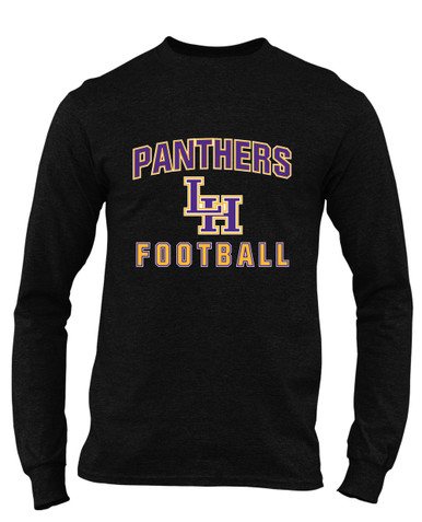 Liberty Hill Panthers LH Script Football #1 Men's LS T-Shirt