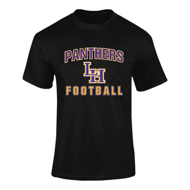 Liberty Hill Panthers LH Script Football #1 Men's SS T-Shirt