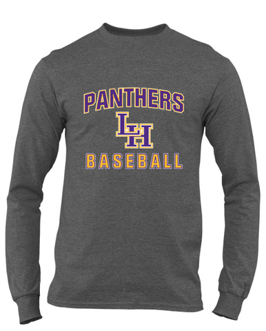 Liberty Hill Panthers LH Script Baseball #1 Men's LS T-Shirt
