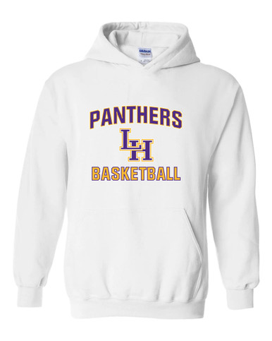 Liberty Hill Panthers LH Script Basketball #1 Men's Hoodie