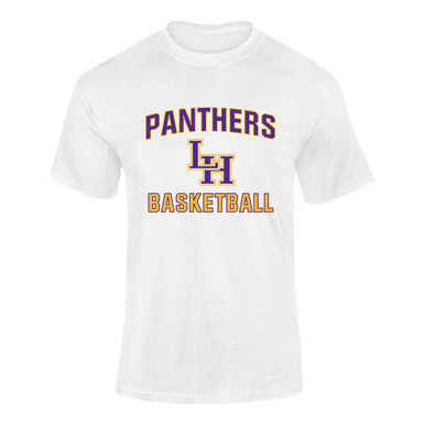 Liberty Hill Panthers LH Script Basketball #1 Men's SS T-Shirt