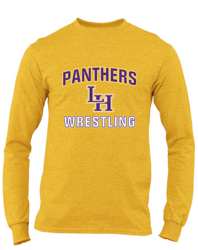 Liberty Hill Panthers LH Script Wrestling Men's LS T-Shirt