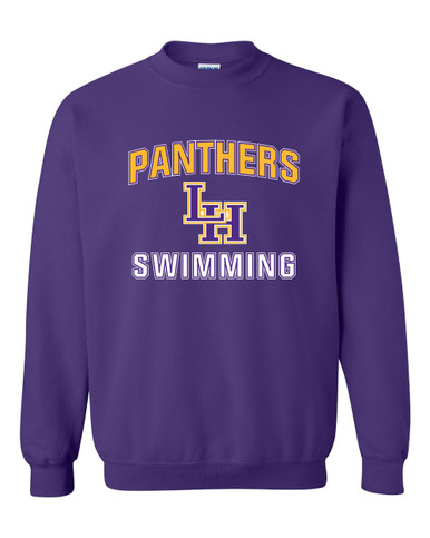 Liberty Hill Panthers LH Script Swimming Men's Sweatshirt