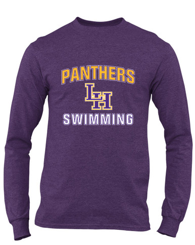 Liberty Hill Panthers LH Script Swimming Men's LS T-Shirt