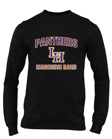 Liberty Hill Panthers LH Script Marching Band Men's LS T-Shirt