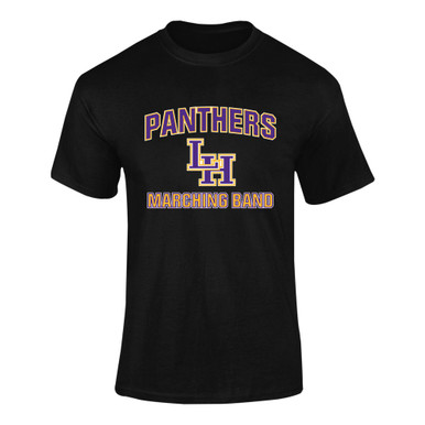 Liberty Hill Panthers LH Script Marching Band Men's SS T-Shirt