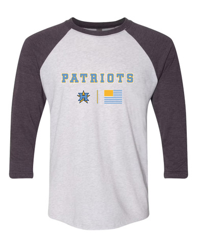 Heritage Patriots Team Colors Flag Men's Baseball T-Shirt