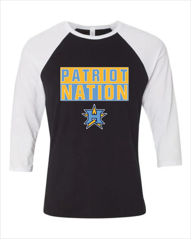 Heritage Patriots Nation #1 Women's Baseball T-Shirt
