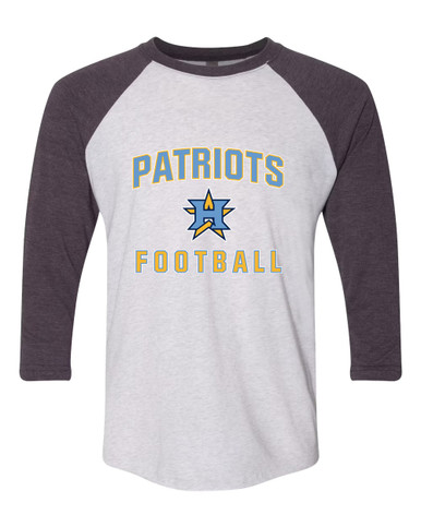 Heritage Patriots Football #1 Women's Baseball T-Shirt