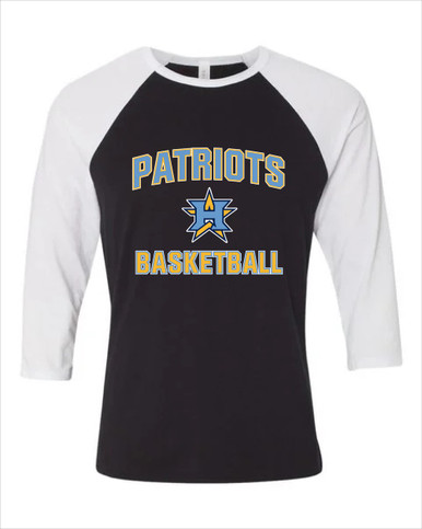 Heritage Patriots Basketball #1 Women's Baseball T-Shirt