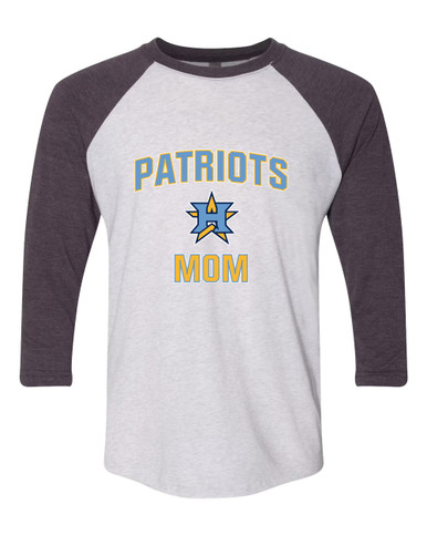 Heritage Patriots Mom Women's Baseball T-Shirt
