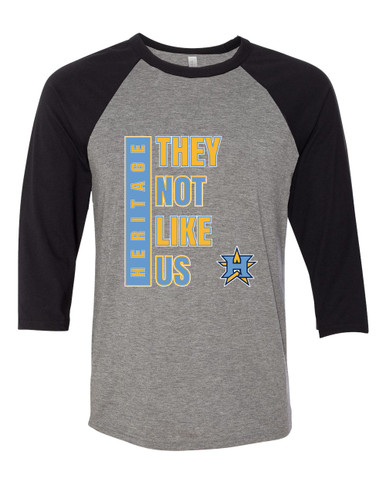 Heritage Patriots They Not Like Us #1 Women's Baseball T-Shirt