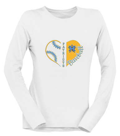 Heritage Patriots Heart Baseball Women's Premium LS T-Shirt