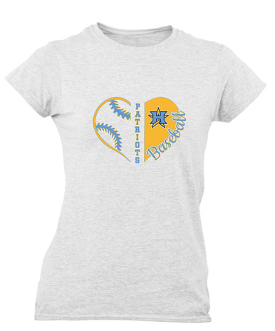 Heritage Patriots Heart Baseball Women's SS T-Shirt