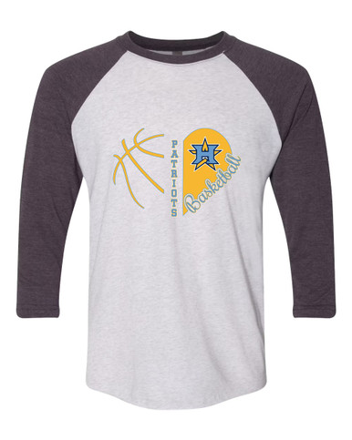 Heritage Patriots Heart Basketball Women's Baseball T-Shirt