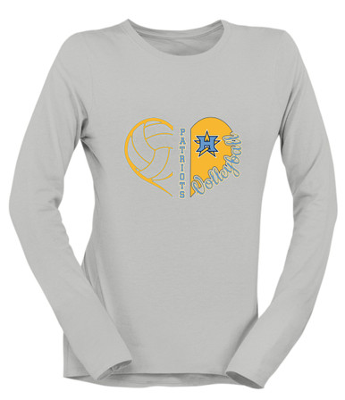 Heritage Patriots Heart Volleyball Women's Premium LS T-Shirt