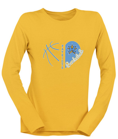 Heritage Patriots Heart Basketball Women's LS T-Shirt