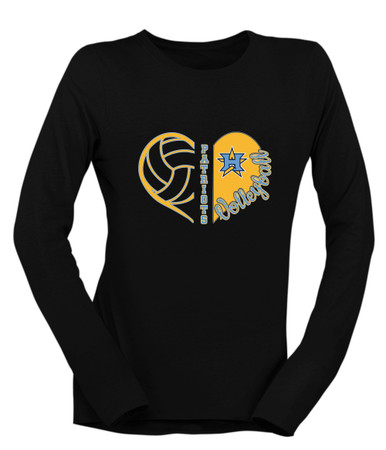 Heritage Patriots Heart Volleyball Women's LS T-Shirt