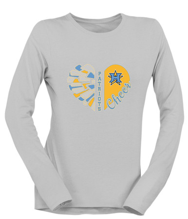 Heritage Patriots Heart Cheer Women's LS T-Shirt