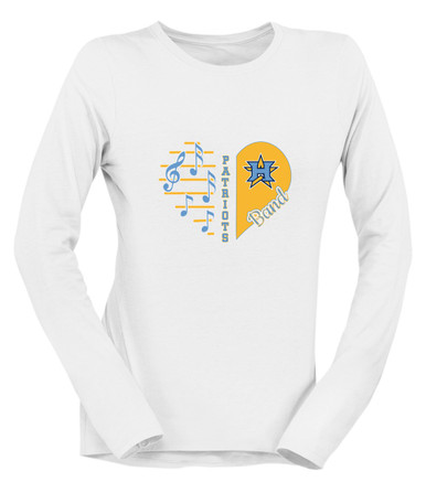 Heritage Patriots Heart Band Women's LS T-Shirt
