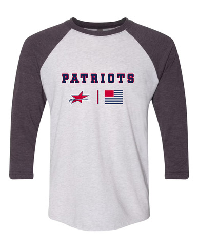 Northside Patriots Team Colors Flag Men's Baseball T-Shirt