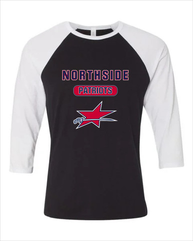 Northside Patriots Mascot #3 Women's Baseball T-Shirt